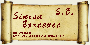 Siniša Borčević vizit kartica